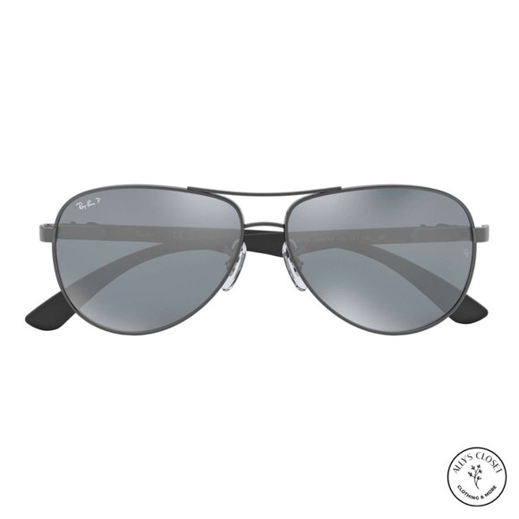 Ray-Ban Silver Mirror Polarized Sunglasses - Picture 5 of 6